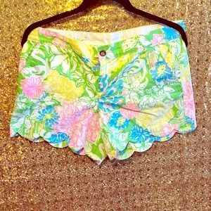 Lily Pulitzer scalloped shorts